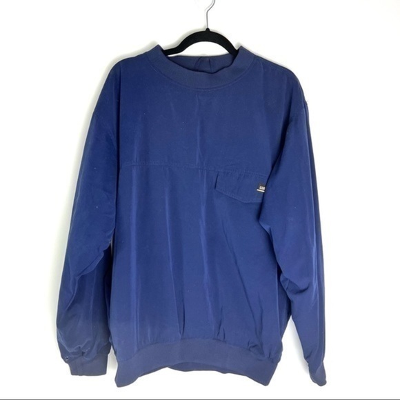 Tourney Mens Golf Pullover Windbreaker Blue 1897 Emblem Breathable Waterproof M - Picture 1 of 9